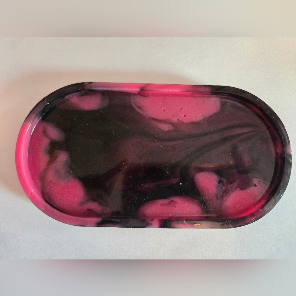 Oval Resin Tray, Jewelry Tray, Coaster.